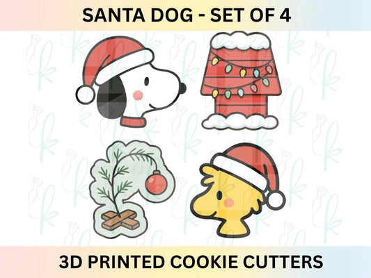 Santa Dog - Set of 4 3D Printed Cookie Cutters