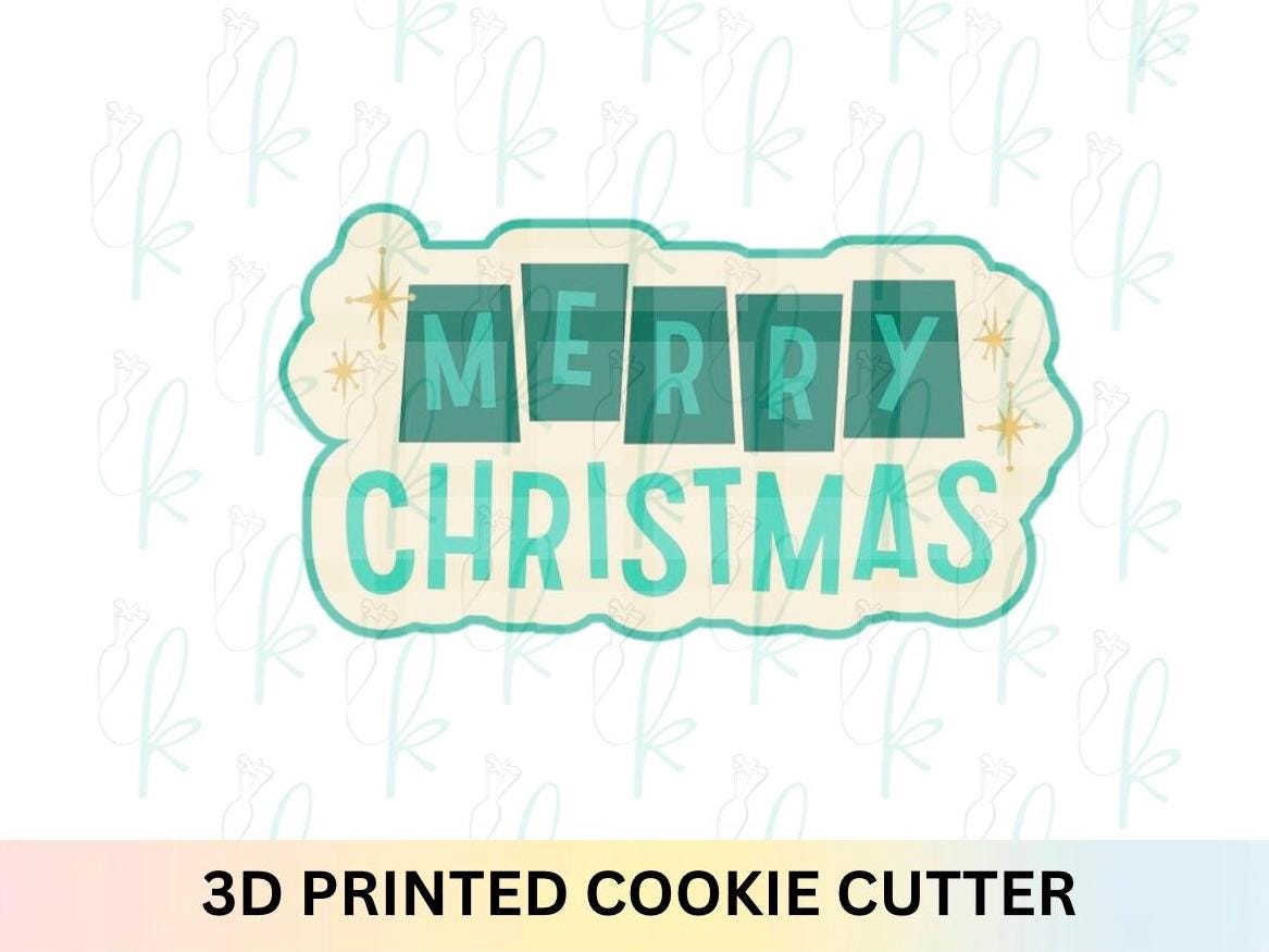 Retro Merry Christmas Cookie Cutter
