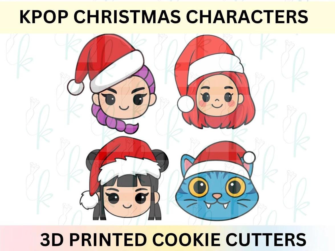 K-Pop Christmas Character Cookie Cutters