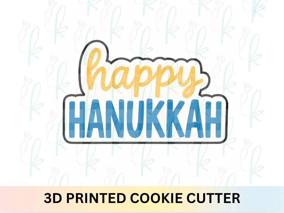 Happy Hanukkah Plaque Cookie Cutter
