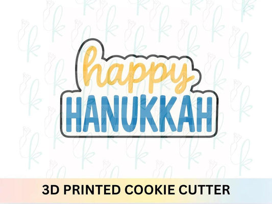Happy Hanukkah Plaque Cookie Cutter