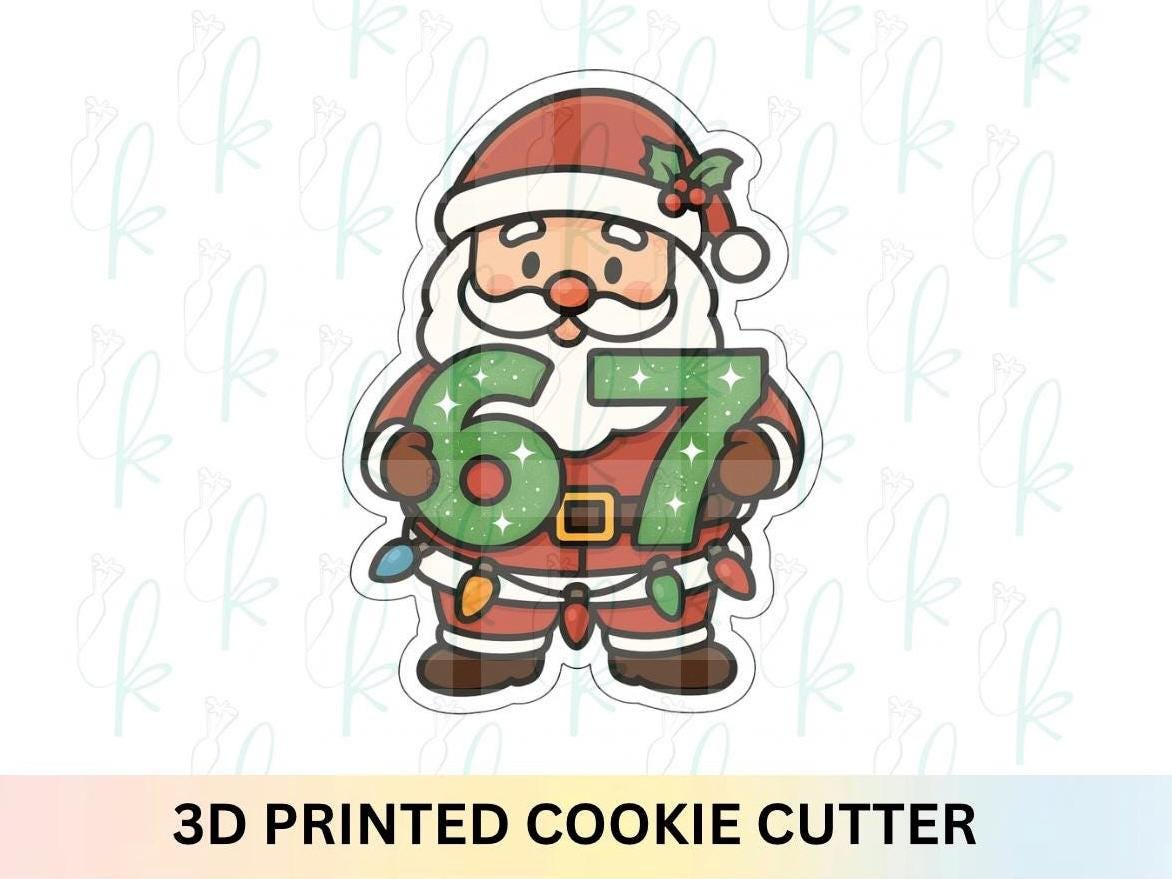 6 7 Santa Cookie Cutter