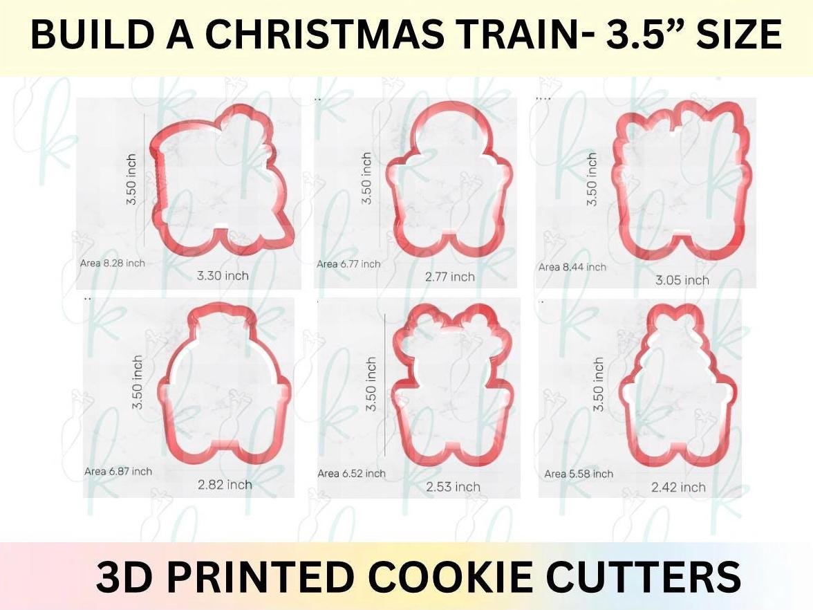 Build-A-Christmas Train - Mix and Match 3D Printed Cookie Cutters