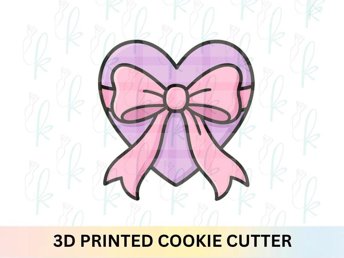 Coquette Bow Heart Cookie Cutter