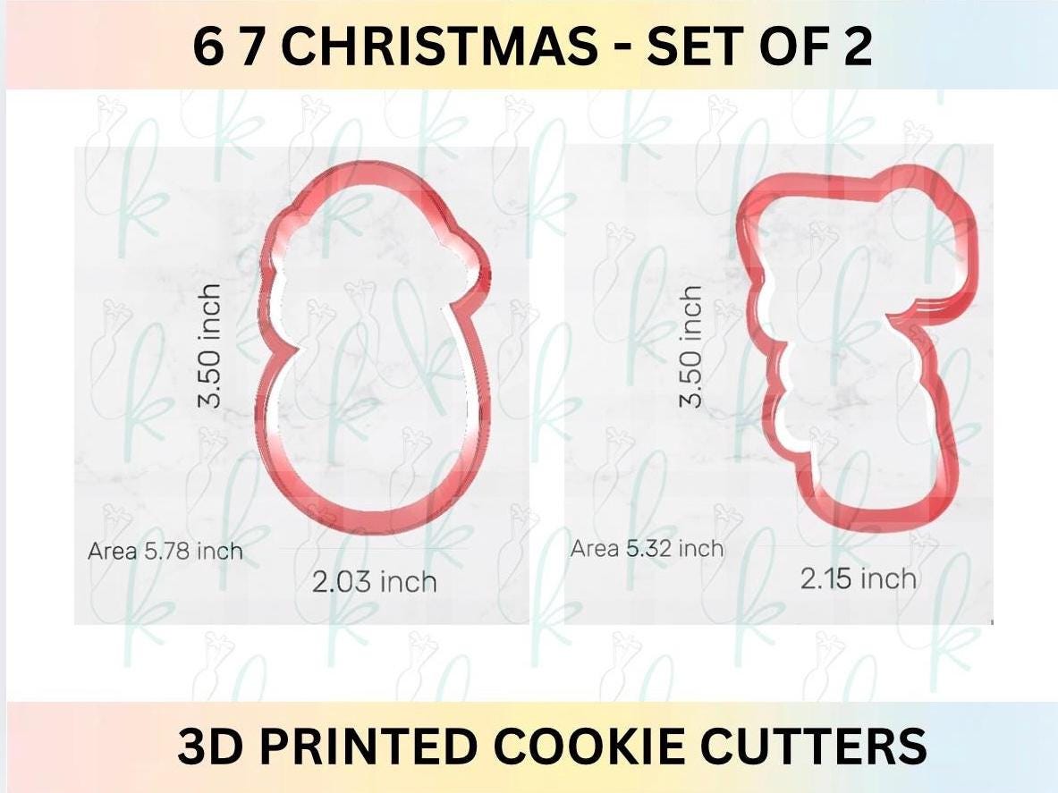 6 7 Christmas - Set of 2 Cookie Cutters