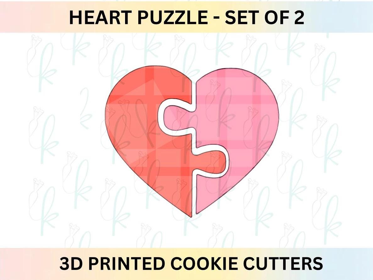 Heart Puzzle - Set of 2 Cookie Cutters