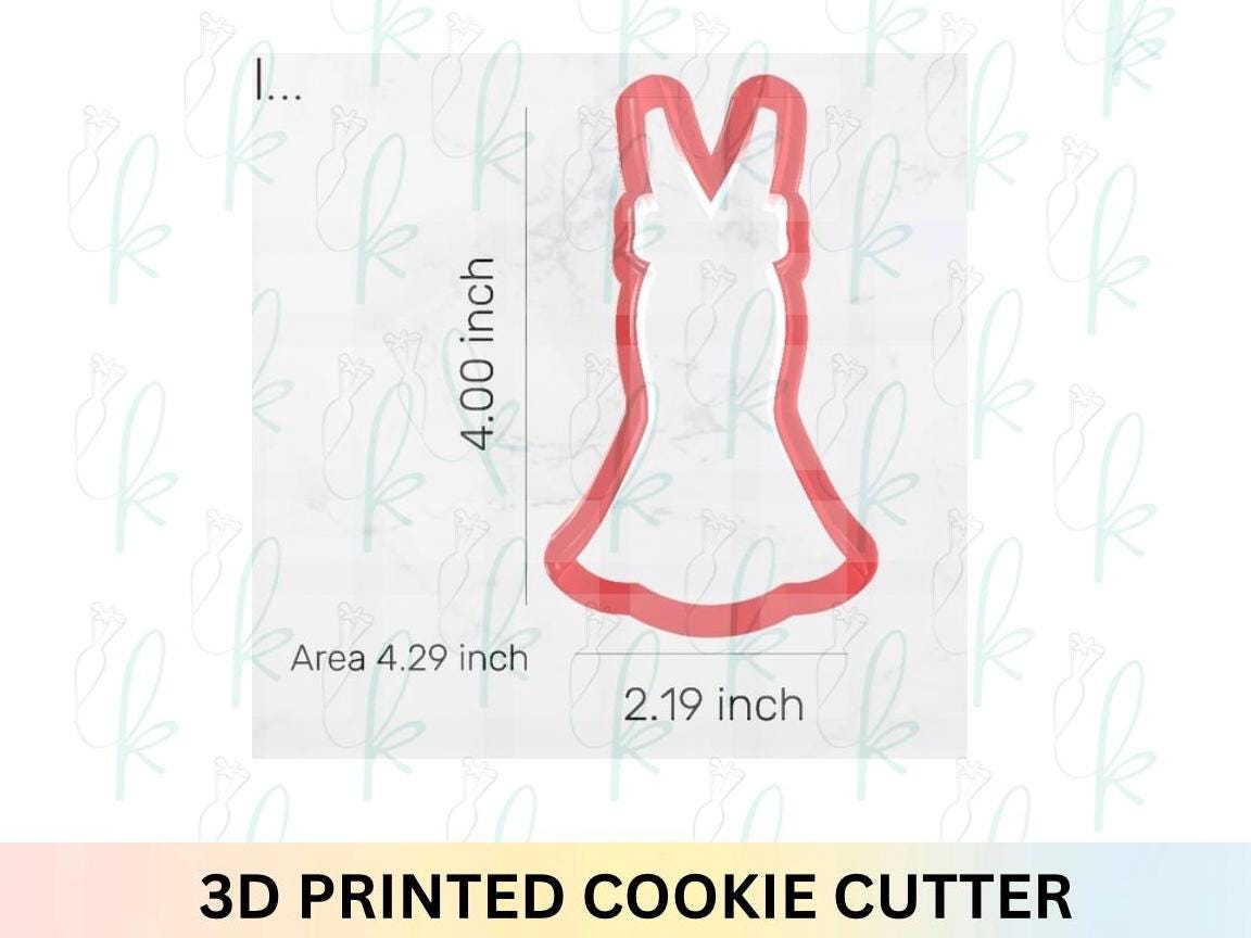 Bow Wedding Dress Cookie Cutter