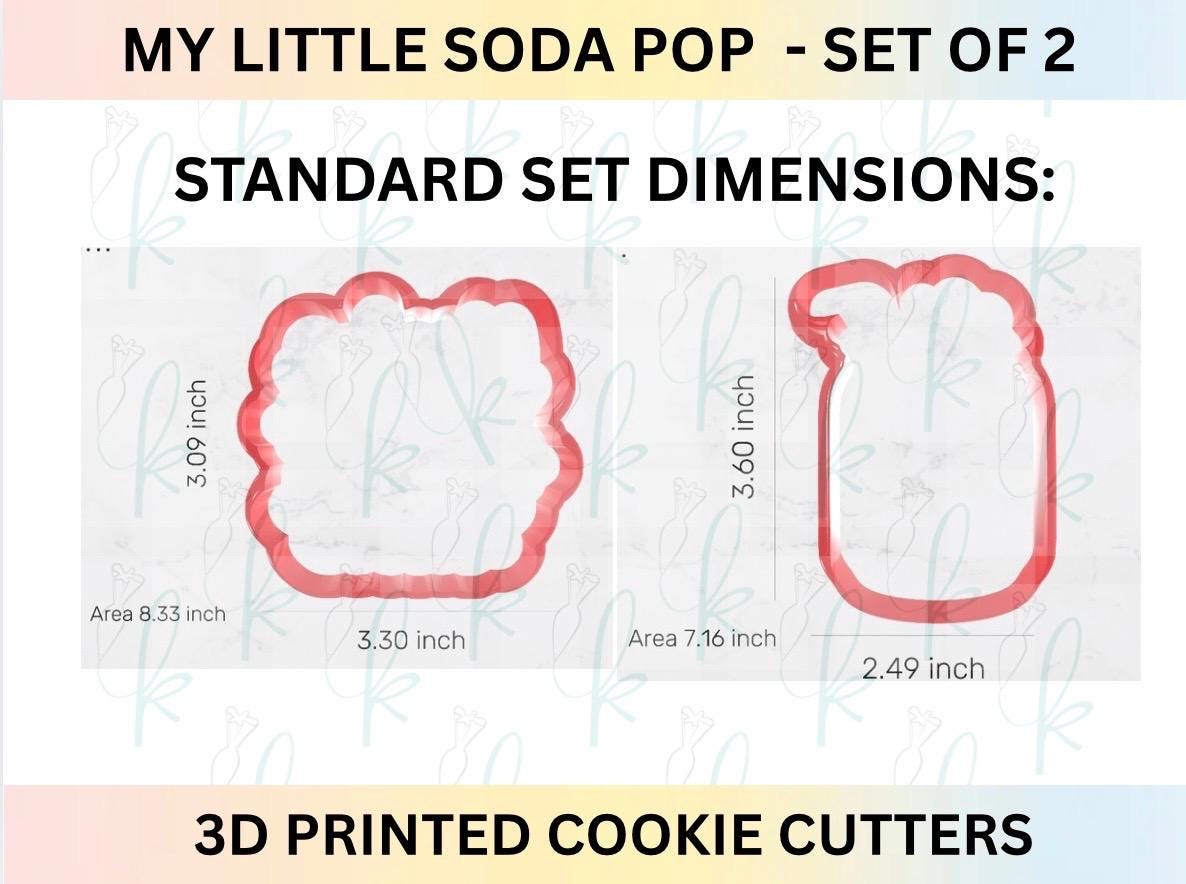 My Little Soda Pop -  Set of 2 K-Pop Valentines Day 3D Printed Cookie Cutters