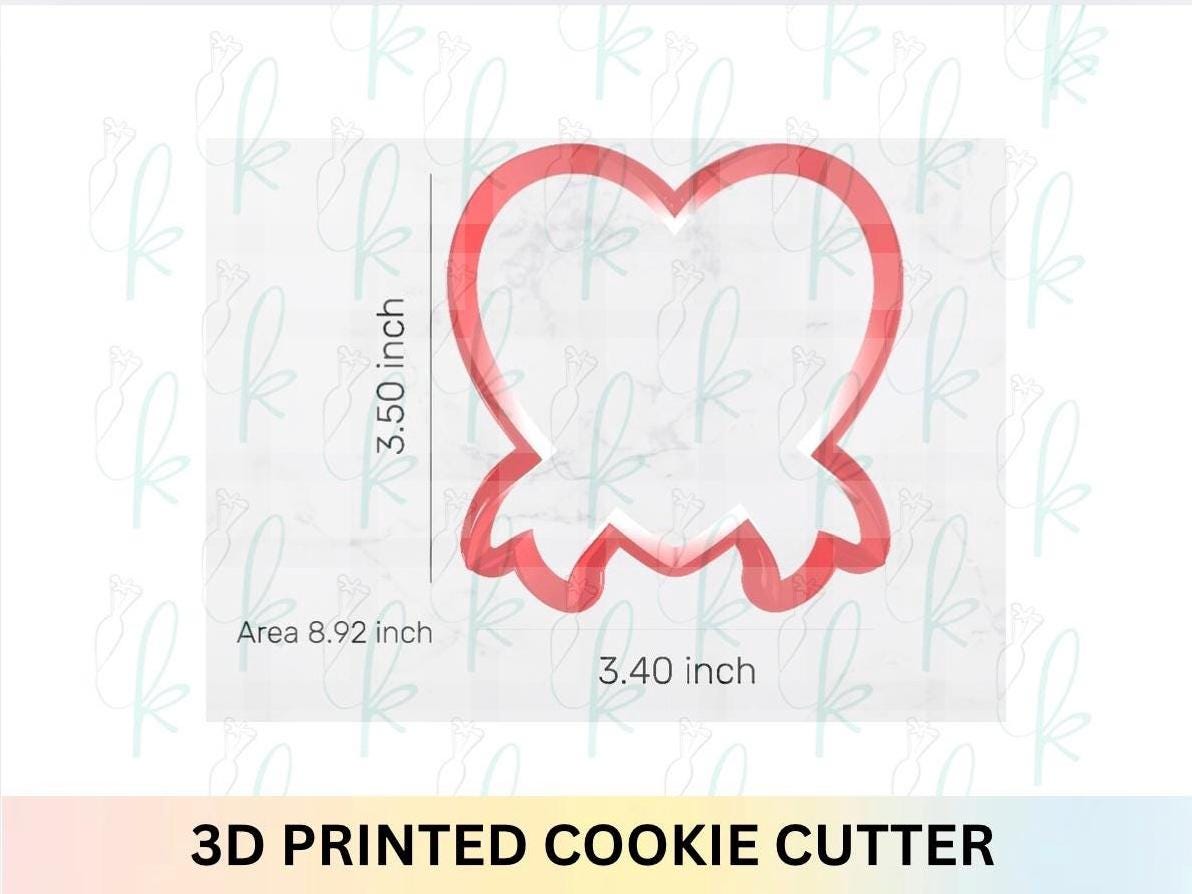 Coquette Bow Heart Cookie Cutter