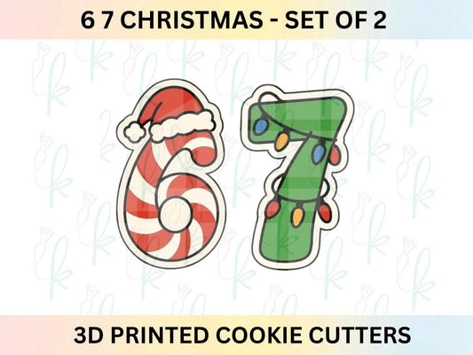 6 7 Christmas - Set of 2 Cookie Cutters