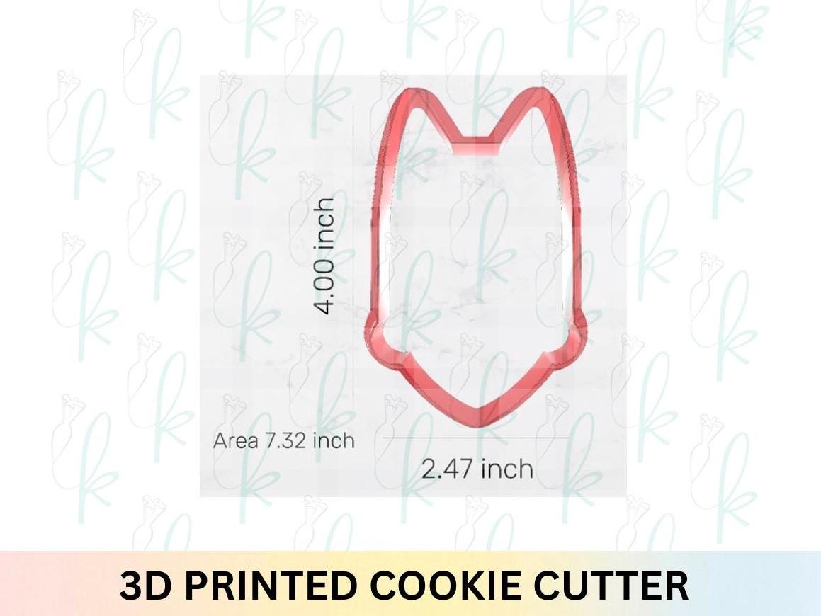 Blue Dog Heart Plaque Cookie Cutter