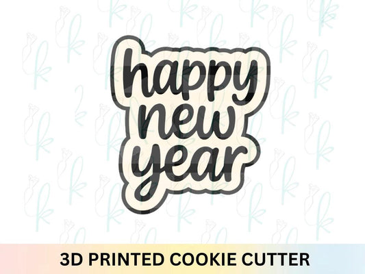 Lettered Happy New Year Cookie Cutter
