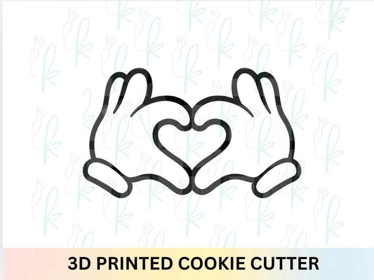Mouse Heart Hands Cookie Cutter