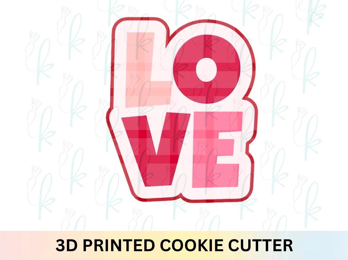 Love Plaque Cookie Cutter