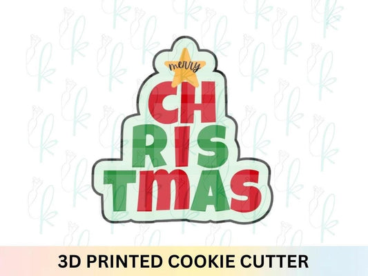 Merry Christmas Tree Cookie Cutter