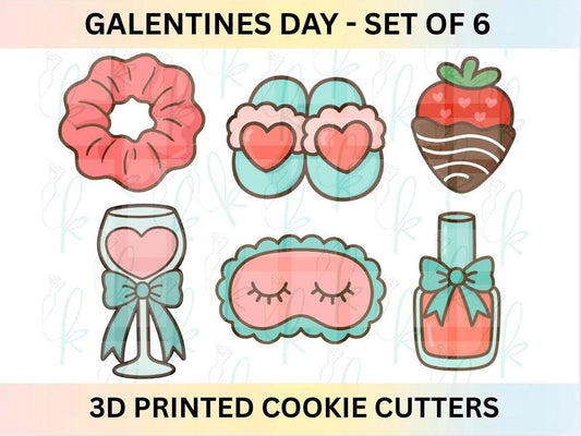 Galentines Day Girls’ Night In - Set of 6 Cookie Cutters