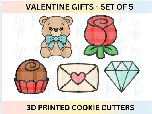 Valentine Gifts - Set of 5 Cookie Cutters