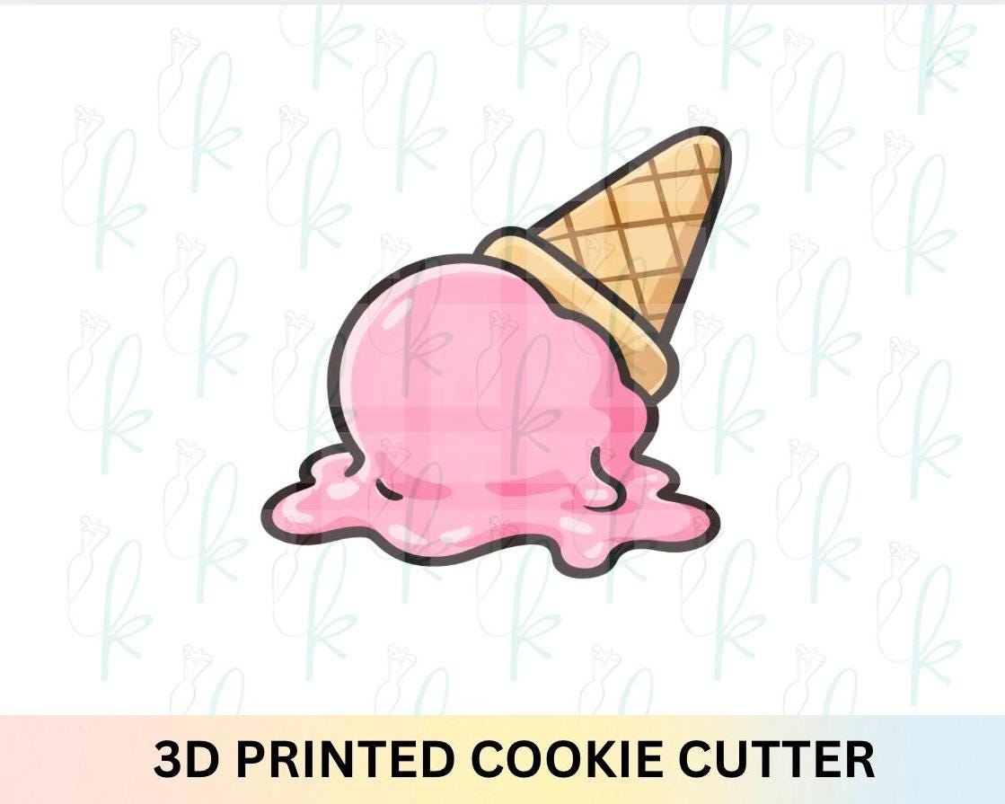 Melted Ice Cream Cone Cookie Cutter