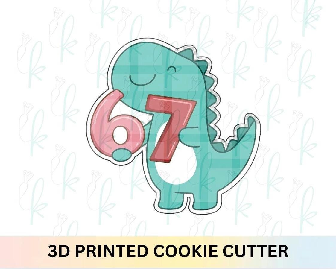 6 7 Valentine Dino Cookie Cutter