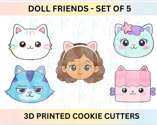 Doll Friends - Set of 5 Cookie Cutters