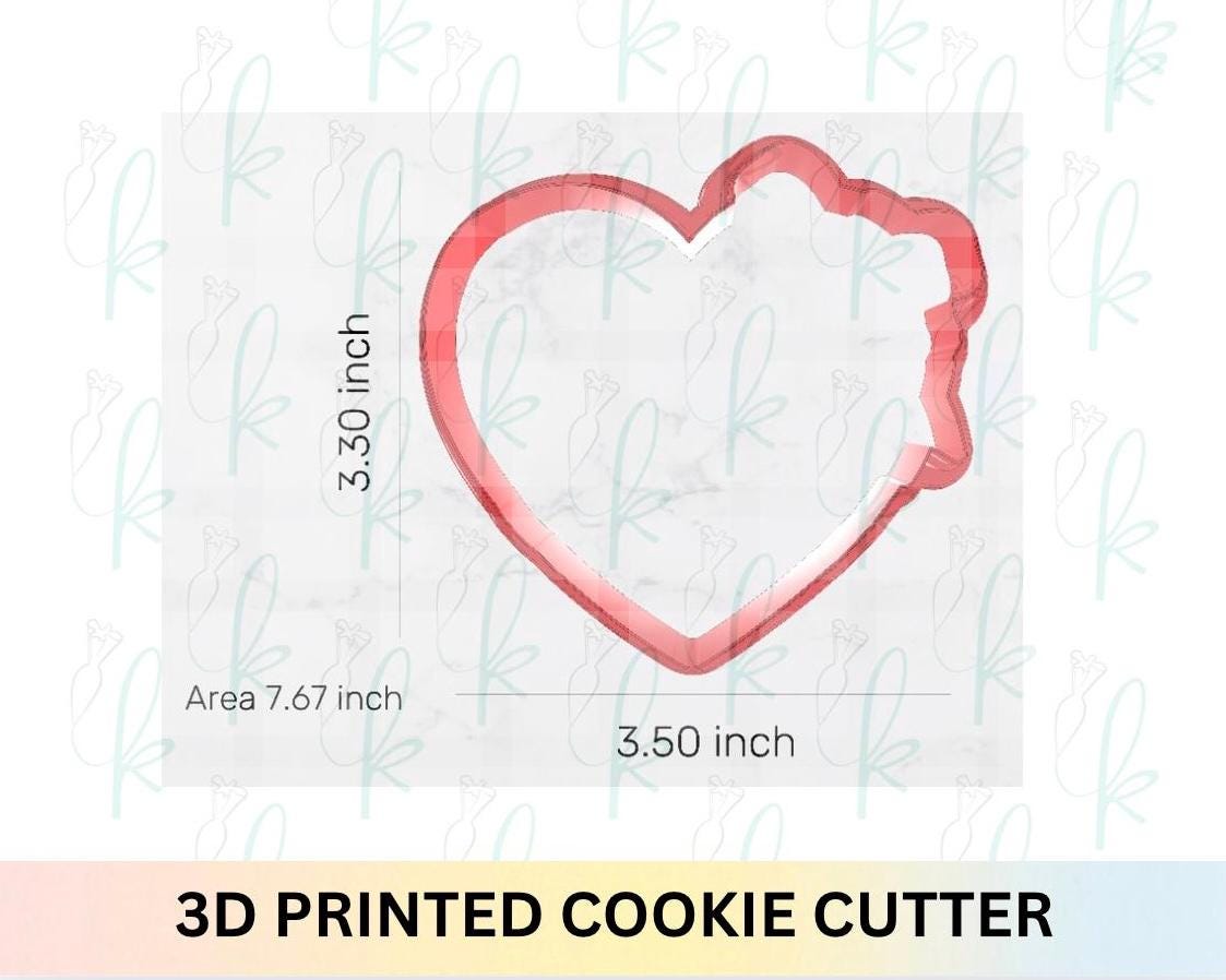 Bow Heart with Tag Cookie Cutter