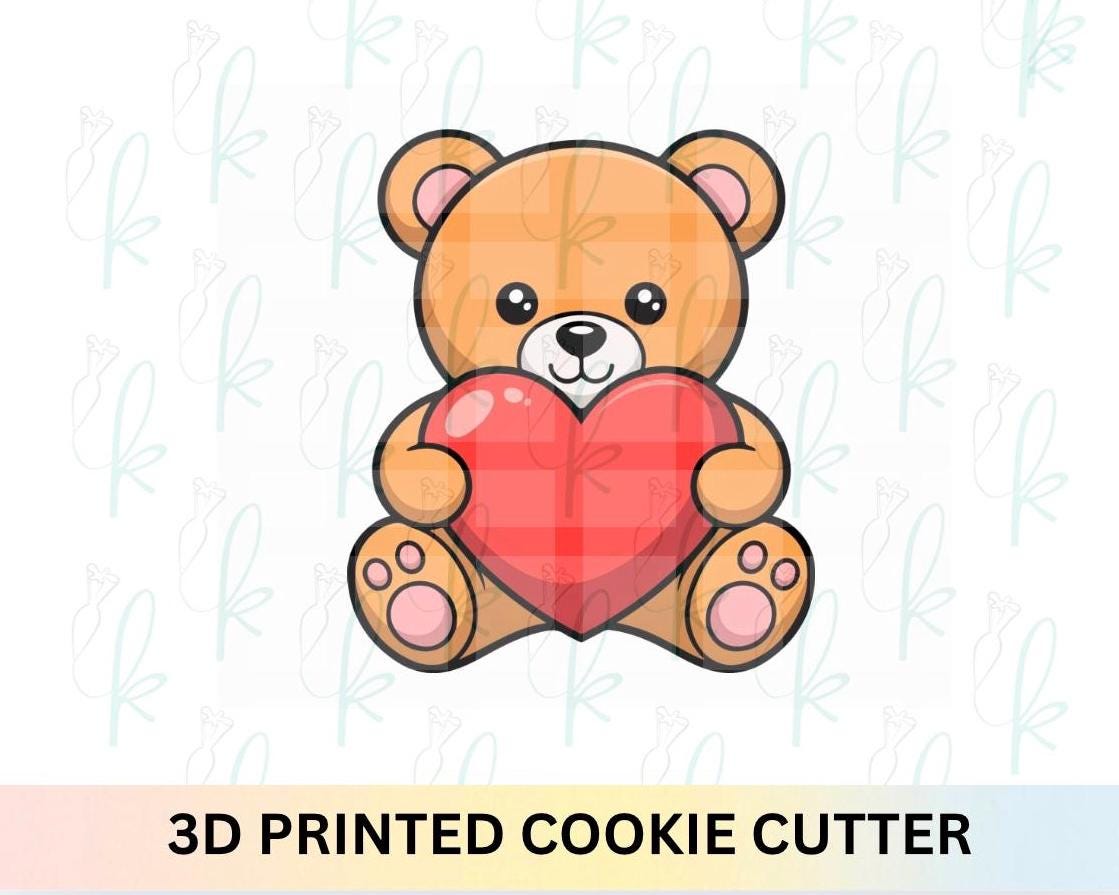 Teddy Bear Heart Cookie Cutter