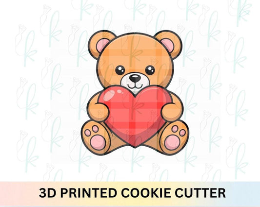 Teddy Bear Heart Cookie Cutter