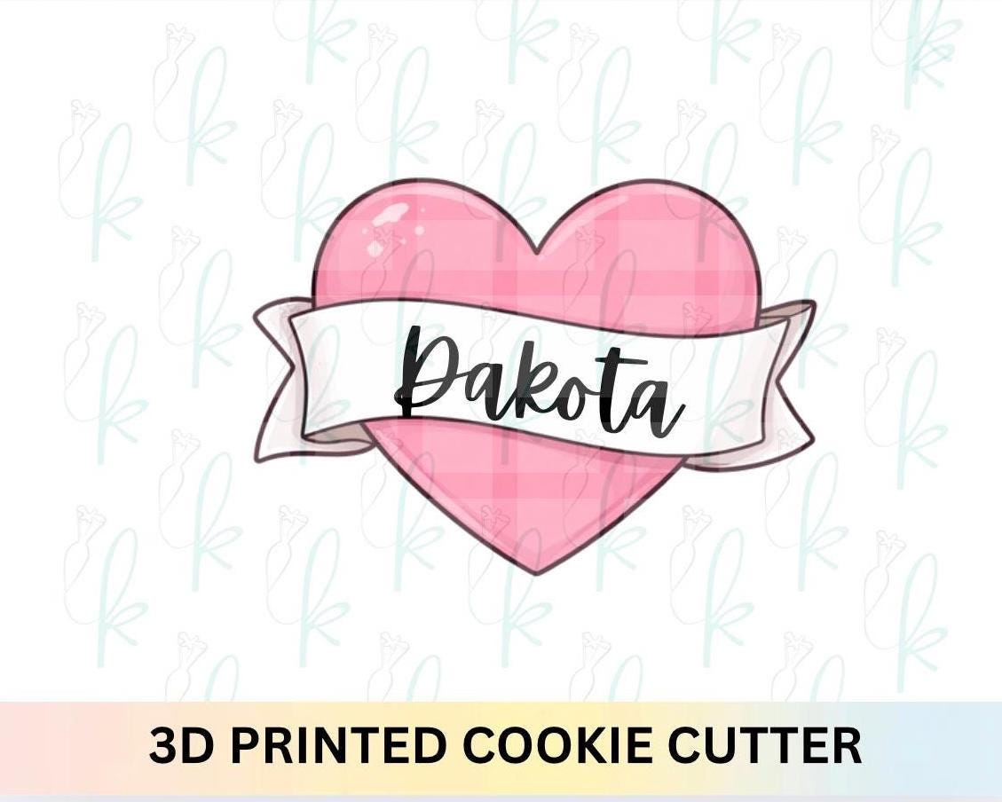 Heart Banner Plaque Cookie Cutter
