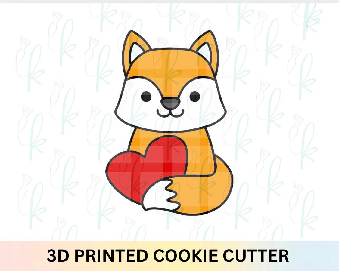 Valentine Fox Cookie Cutter