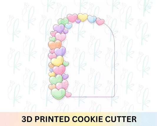 Candy Hearts Arch Plaque Cookie Cutter