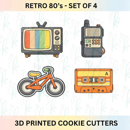 Retro 80s - Set of 4 Cookie Cutters