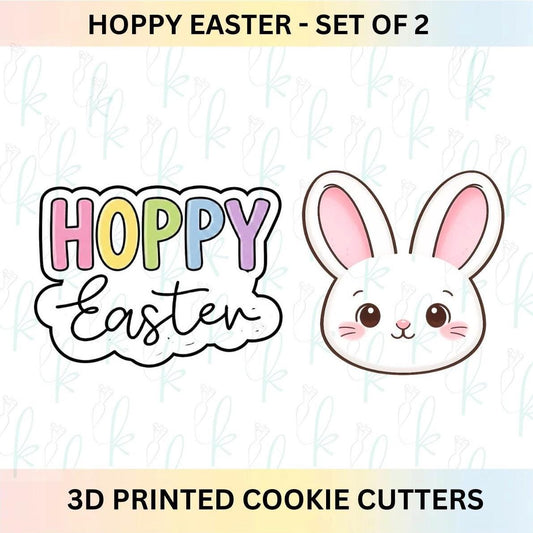 Hoppy Easter -  Set of 2 3D Printed Cookie Cutters