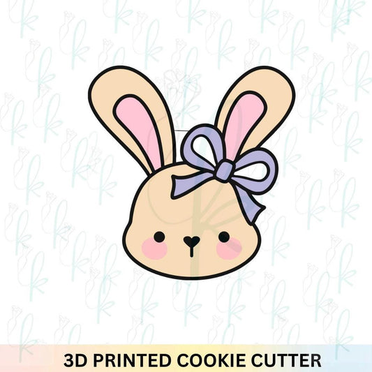 Tall Girly Bow Bunny Cookie Cutter