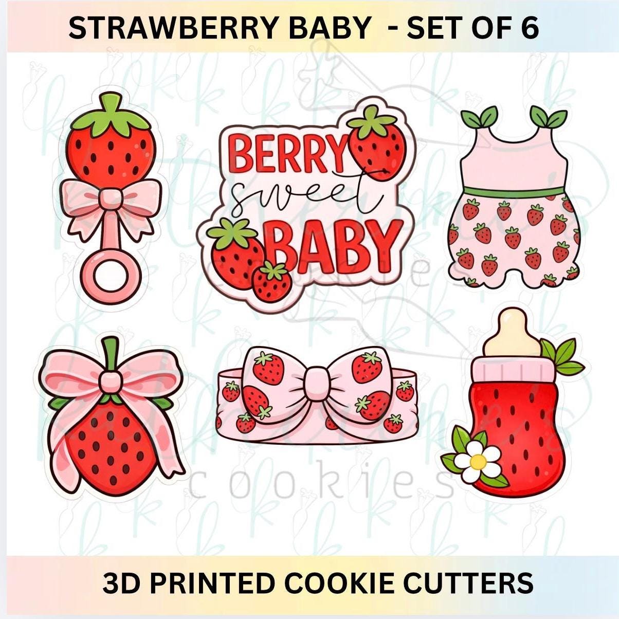 Berry Sweet Baby - Set of 6 Cookie Cutters