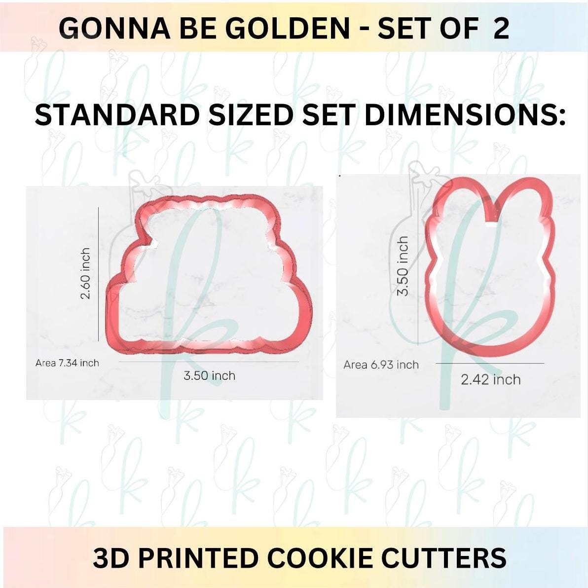 Gonna Be Golden -  Set of 2 K-Pop Easter Day 3D Printed Cookie Cutters