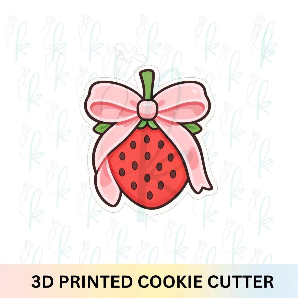 Bow Strawberry Cookie Cutter