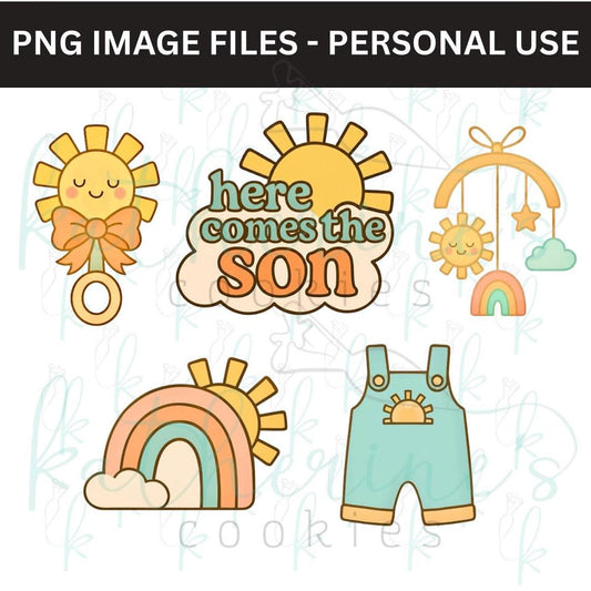 Here Comes The Son PNG Images - set of 5 images