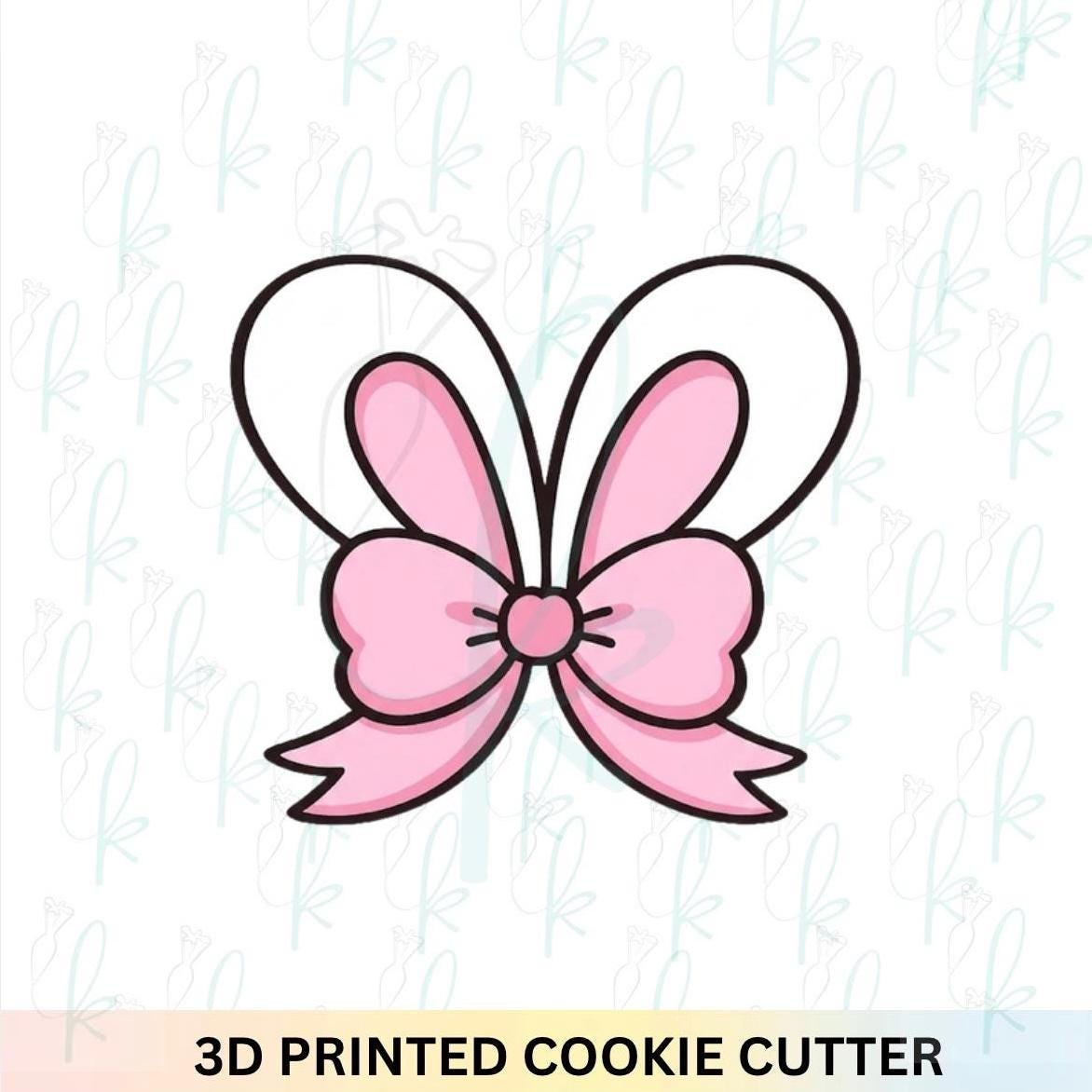 Bunny Ears with Bow Cookie Cutter