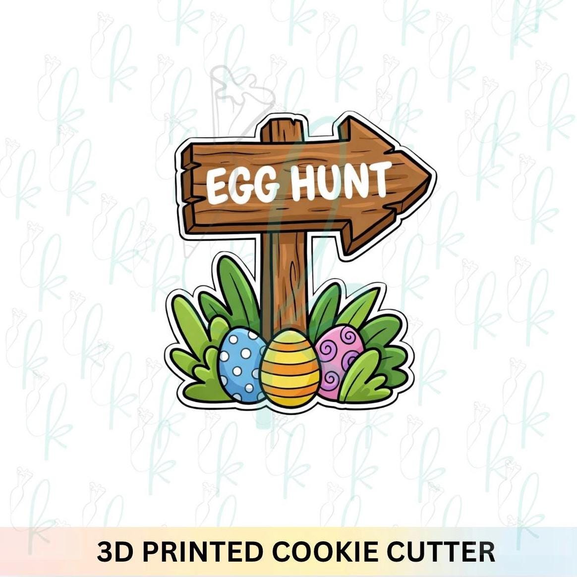 Egg Hunt Sign Cookie Cutter