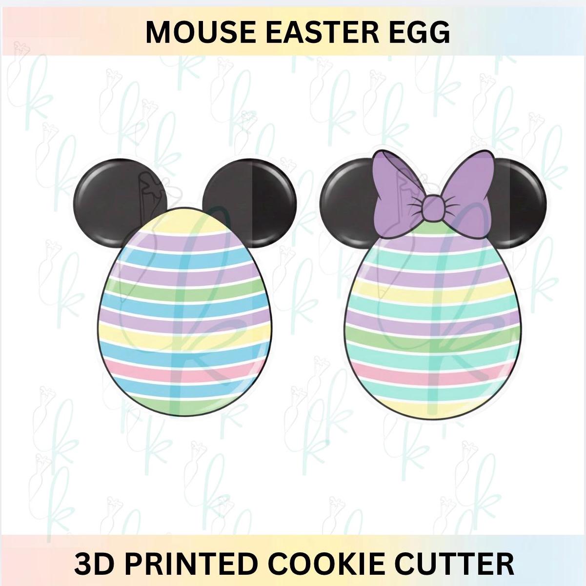 Mouse Ears Egg 3D Printed Cookie Cutters