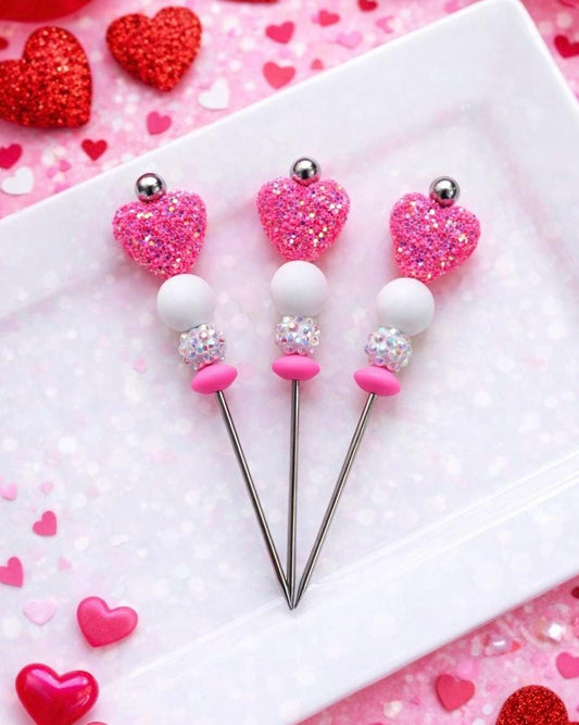 Chunky Glitter Heart Cookie Scribes