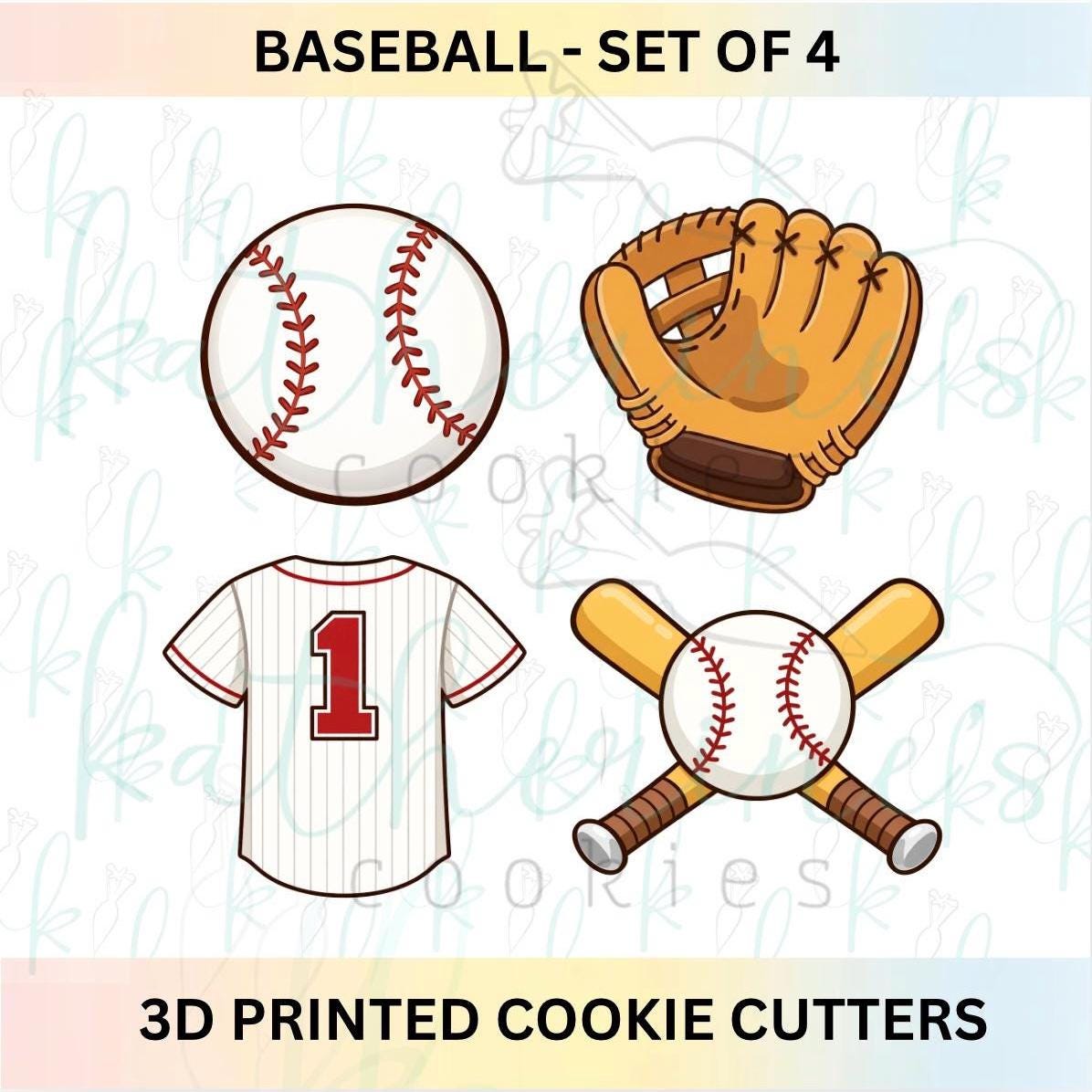 Baseball - Set of 4 3D Printed Cookie Cutters