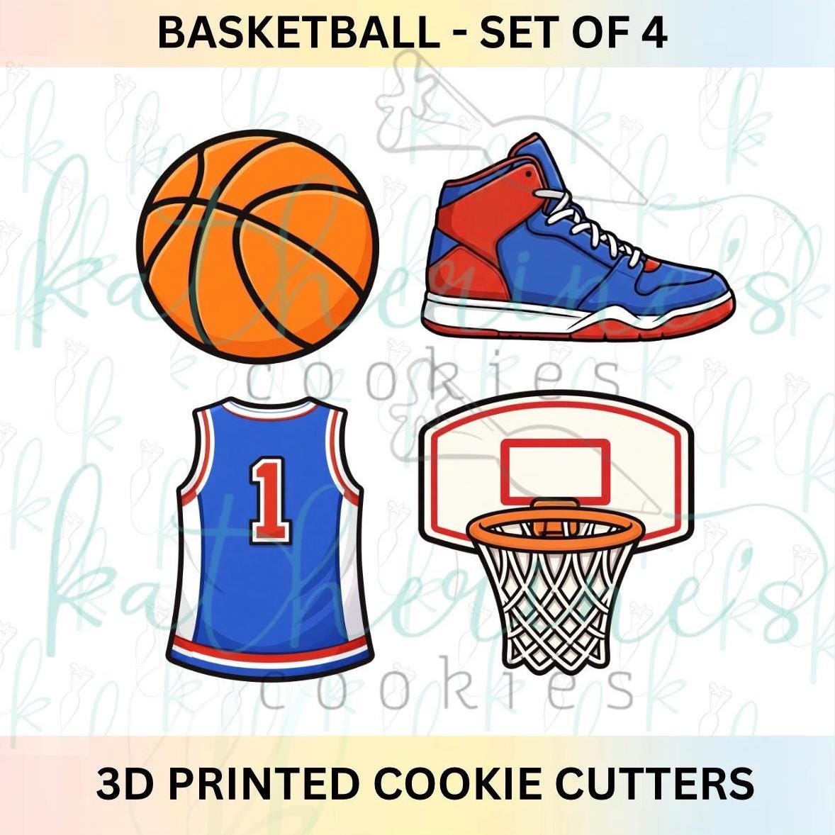 Baketball - Set of 4 3D Printed Cookie Cutters