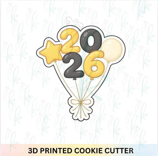 2026 Balloons Cookie Cutter