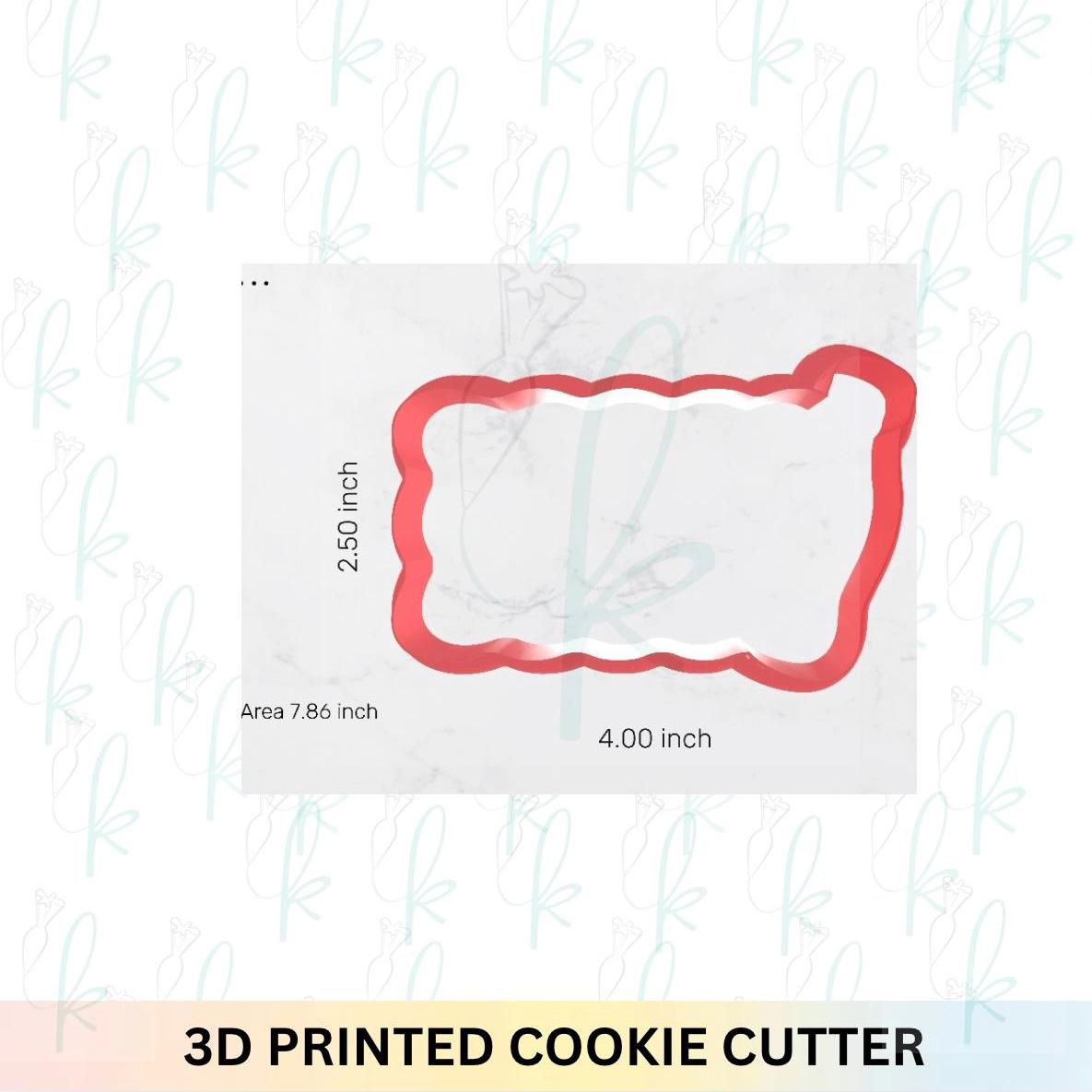 Soda Bottle Wavy Plaque Cookie Cutter
