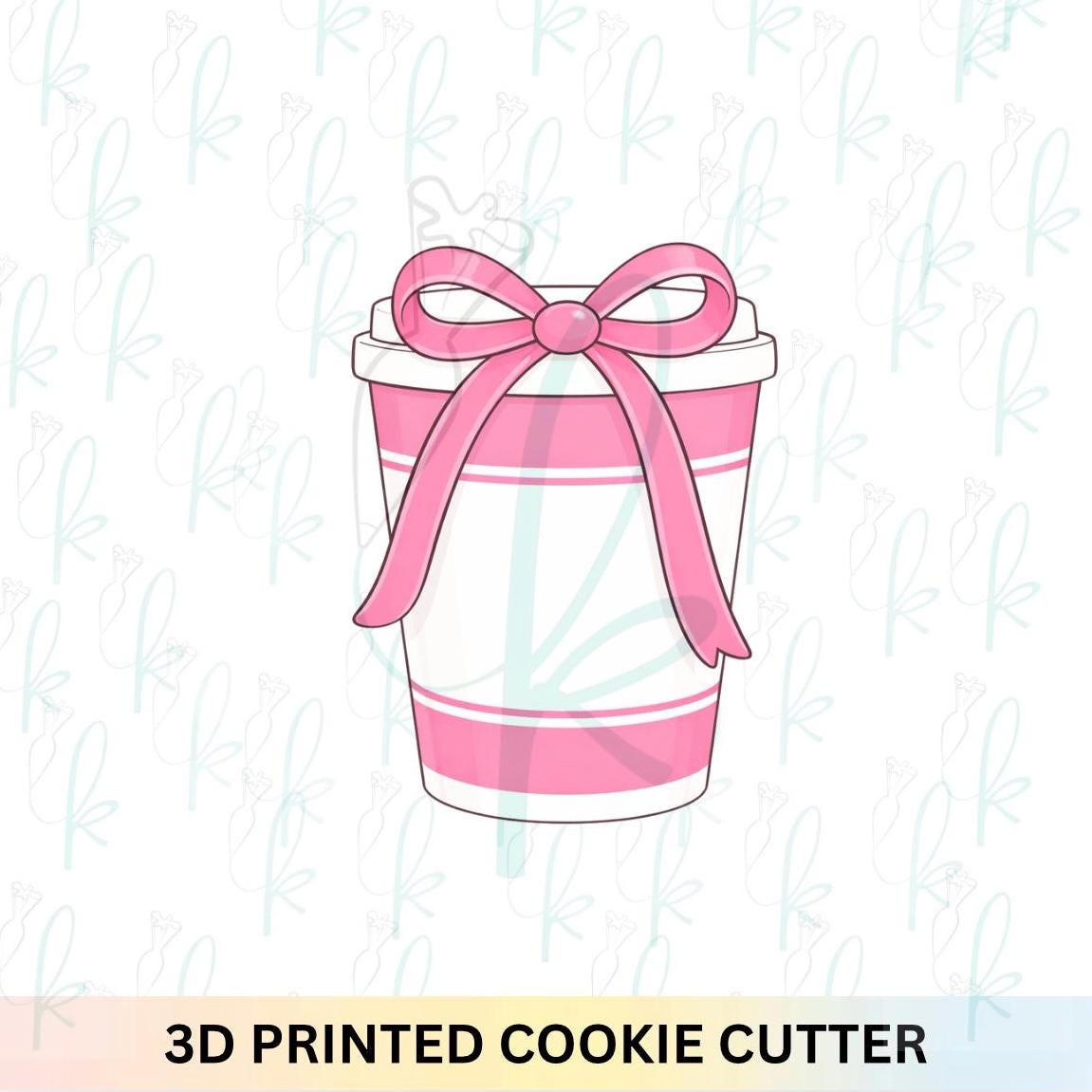 Bow Latte Cup Cookie Cutter