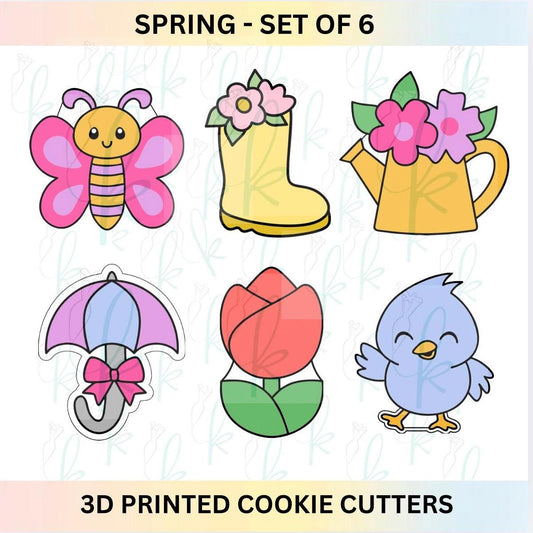 Spring Set of 6 Cookie Cutters