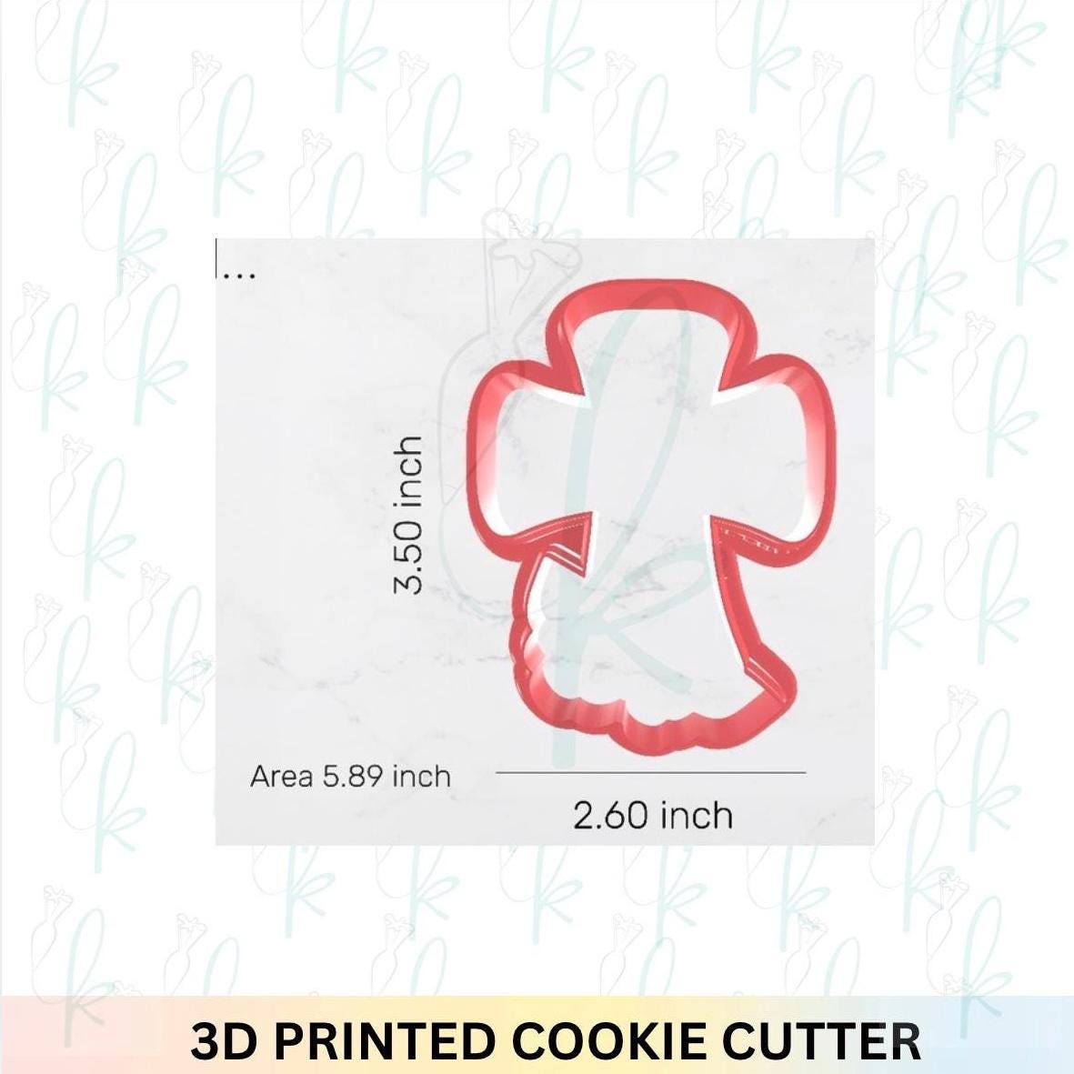Simple Floral Cross Cookie Cutter