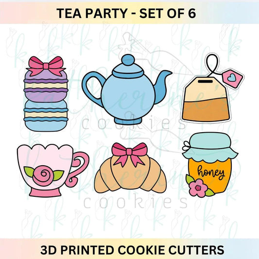 Tea Party Set of 6 Cookie Cutters