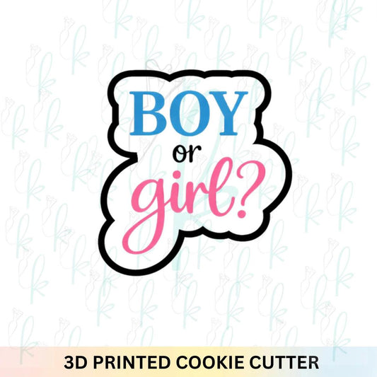 Boy or Girl Plaque Cookie Cutter